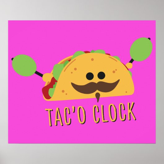 Poster Horloge Taco (Devant)
