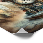 Poster Horloge vintage (Coin)