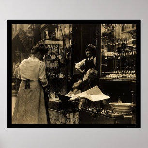 Poster Horloger italien à New York 1912