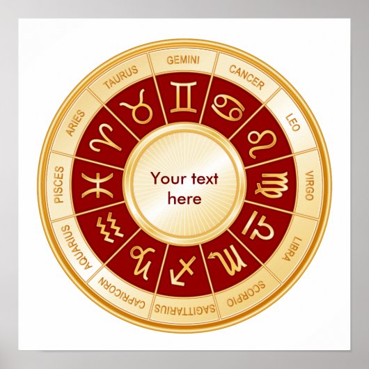 Poster Horoscope Mandala (Devant)