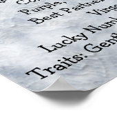 Poster Horoscope Sign Pisces (Hoek)