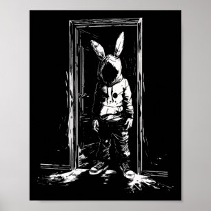 Poster Horreur Lapin Masque Homme Rabbit Alt Goth Slasher