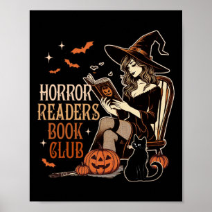 Poster Horreur Lecture Éffrayante Vibes Bookish Horror Le