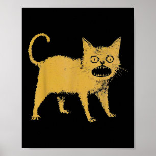 Poster Horrible chat japonais drôle