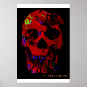Poster Horrofanz crâne Abstrait