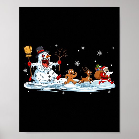 Poster Horror Snowman Christmas Reindeer Gingerbread Sant (Devant)
