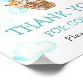 Poster Hors de Ballons Bleus Animaux Garçon Merci (Coin)