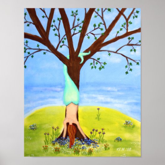 Poster "Hors De L'Eau" Sirène Pleine Bleue Imprimer (Devant)