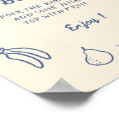 Poster Hors Du Marché Bleu Main Tirée Mimosa Bar (Coin)