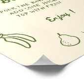 Poster Hors Du Marché Vert Main Dessinée Bar Mimosa (Coin)