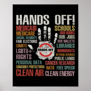 Poster Hors Mains Vêtement de protestation Supprimer Reve