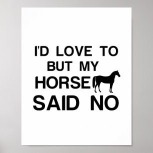 POSTER HORSE A DIT NON