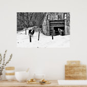 Poster Horse-Barn-BW (Cuisine)
