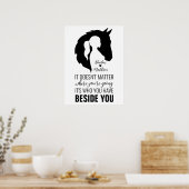 Poster Horse citation cheval et fille cheval amoureux (Cuisine)