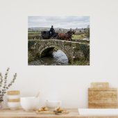 Poster Horse-Drawn Carriage on Stone Bridge (Cuisine)