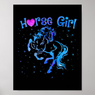 Poster Horse Girl Love Horseback équitation Ado Enfants F