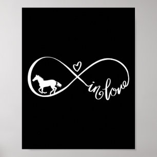 Poster Horse Infinity Symbole Amour Cheval Équitation
