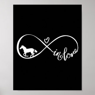 Poster Horse Infinity Symbole Amour Cheval Équitation