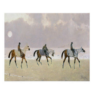 Poster Horse Riders on the Beach 1892
