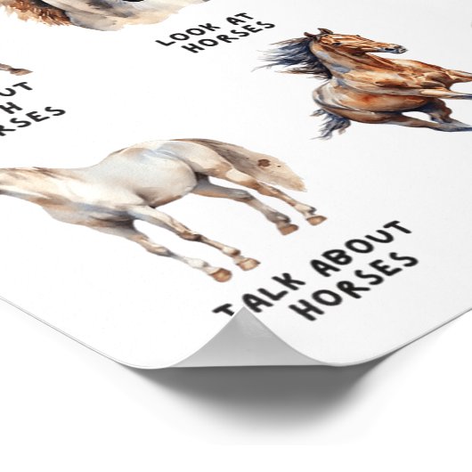 Poster Horse Things I Do In My Leisure Time  (Coin)