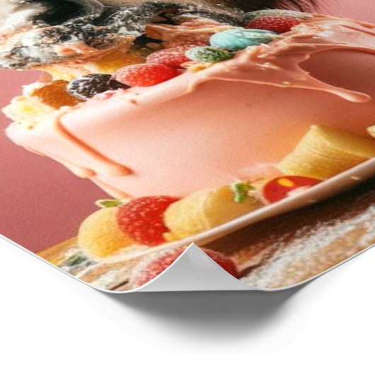 Poster Horse Wall Art, Horse Birthday Party, Drôle Cheval (Coin)