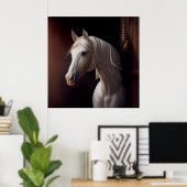 Poster horse white (Thuiskantoor)