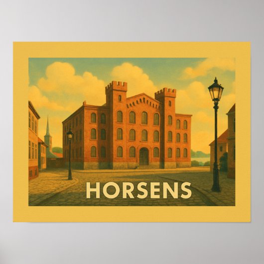 Poster Horsens Denmark Harbor (Devant)