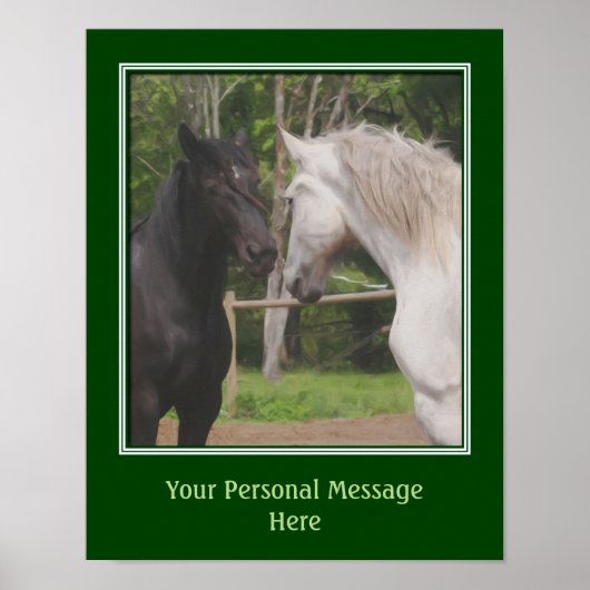 Poster Horses Meeting Add Your Own Quote (Devant)