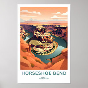 Poster Horseshoe Bend Arizona Travel Print