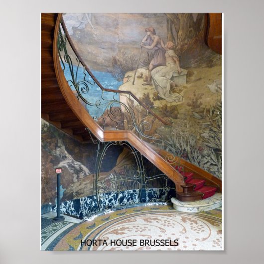 Poster Horta House Brussels (Devant)
