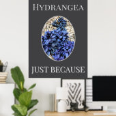 Poster Hortensia BLEU (Bureau à domicile)