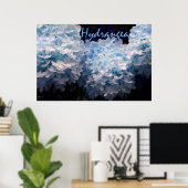 Poster Hortensia en bleu (Bureau à domicile)