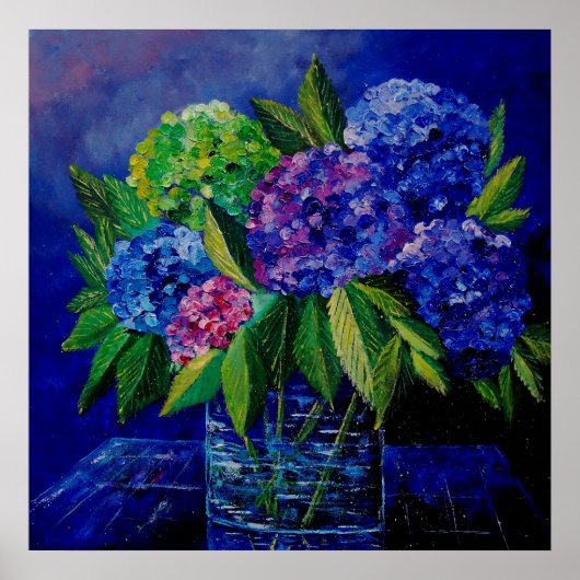 Poster hortensias 889011 (Devant)