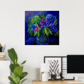 Poster hortensias 889011 (Bureau à domicile)