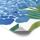 Poster Hortensias bleus | Beau buisson floral (Coin)