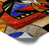 Poster Horus égyptien géométrique Abstrait (Coin)