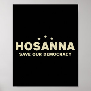 Poster Hosanna Sauvez Notre Démocratie Christian Anti Tru