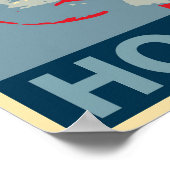 Poster Hosico - Illustration rouge bleu (Coin)