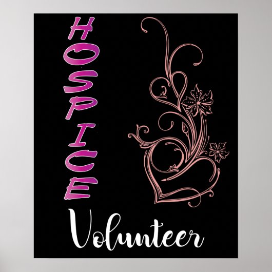 Poster Hospice Bénévolat Cadeau Femmes Hommes Infirmière (Devant)