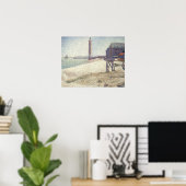 Poster Hospice et phare, Honfleur par Georges Seurat (Bureau à domicile)