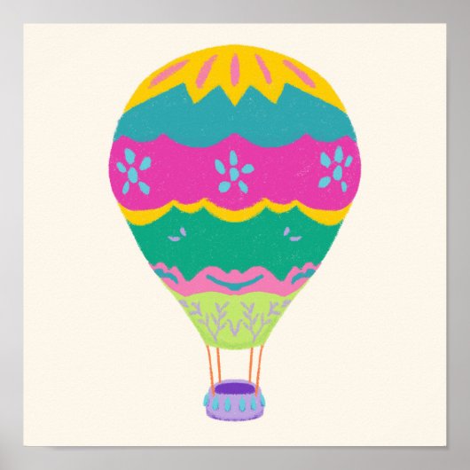 Poster 'Hot Air Balloon' de l'ensemble 'Dream To Fly' de  (Devant)