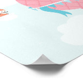 Poster Hot Air Balloon Girl Nursery Art (Coin)