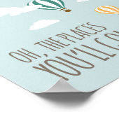 Poster Hot Air Balloon Nursery Wall Art Print (Coin)