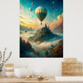 Poster Hot Air Balloons (Cuisine)