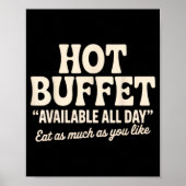 Poster Hot Buffet Available All Day Funny Joke  (Devant)