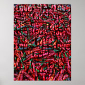 Poster Hot Chili Red Custom Image Love Typographie (Devant)