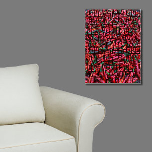 Poster Hot Chili Red Custom Image Love Typographie