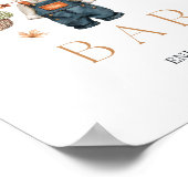 Poster Hot Choco Bar Citrouille Rustic Automne Baby showe (Coin)