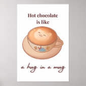 Poster hot chocolate is a hug in a mug (Devant)