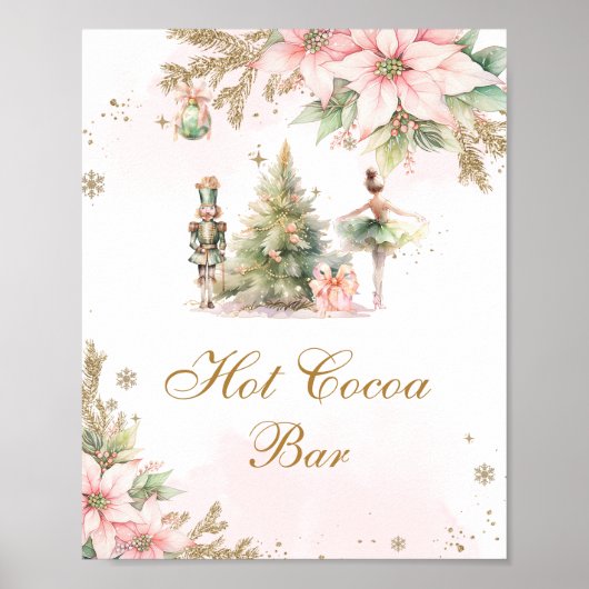 Poster Hot cocoa bar Winter Onederland Nutcracker (Devant)